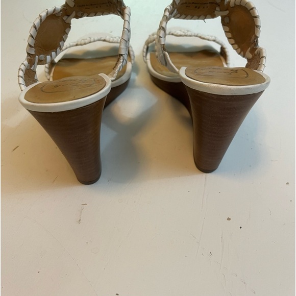 Jack Rogers Luccia White Wedge Sandals - Size 8 - Picture 8 of 9